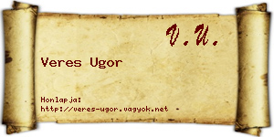 Veres Ugor névjegykártya